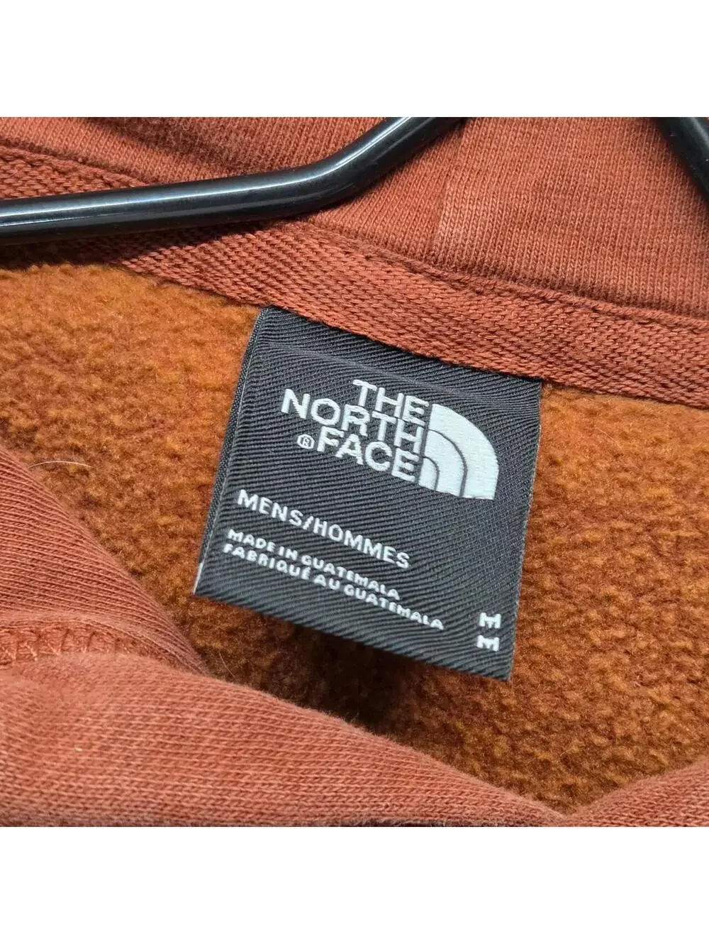 The North Face Hoodie Mens Medium Orange Pullover Logo Graphic Outdoor